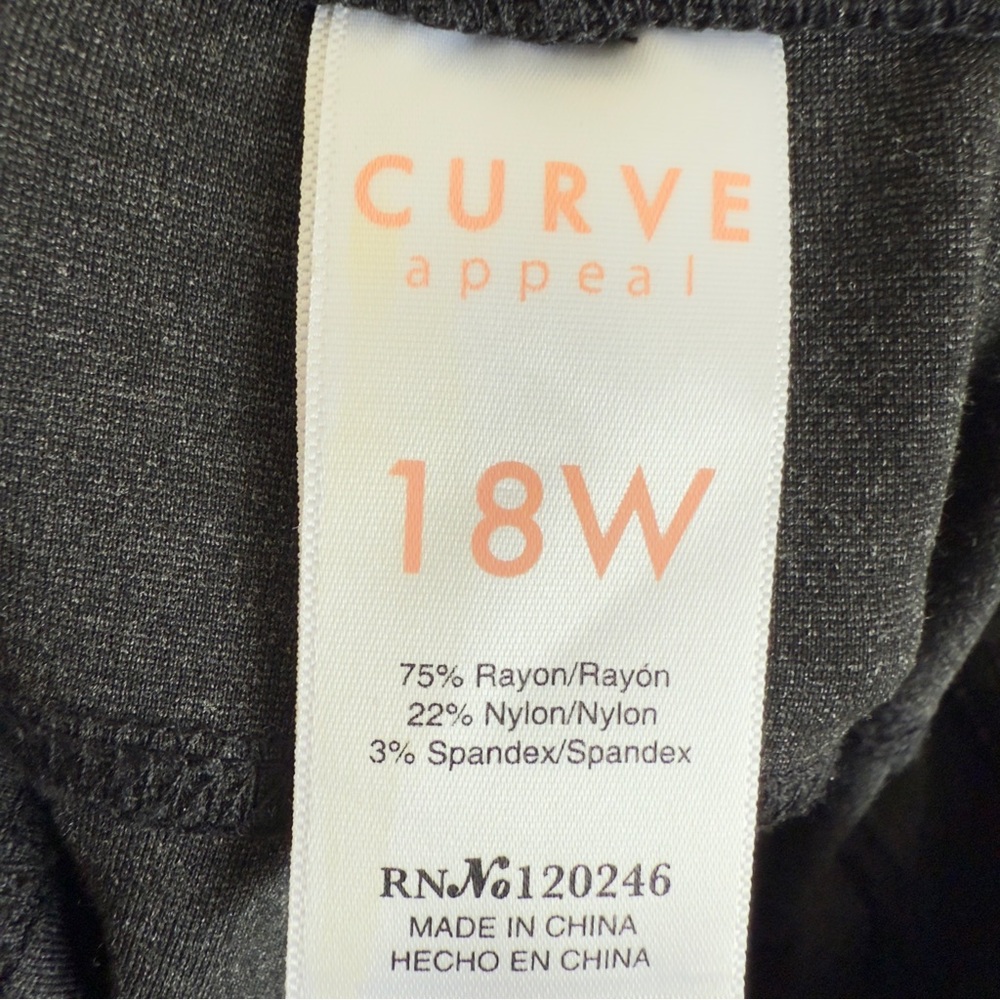 Curve Appeal Size 18W Plaid Pull On Jegging Ankle Pants Retro Casual Business - Picture 5 of 5